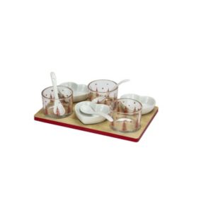 Set apéritif de Noël 10 pièces - Rouge