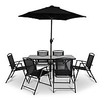 Set Bahama 6 fauteuils + parasol + table