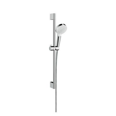 Set bain/douche Mitigeur Logis + Douchette 2 jets + Barre de douche 65cm + Flexible, Chrome (71400000-CROMETTA)