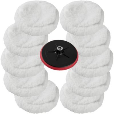 Set d'éponges de polissage 10 peaux de polissage 220mm blanc