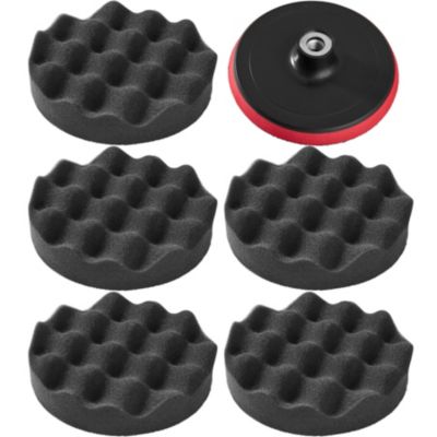 Set d'éponges de polissage 5 éponges de polissage 150 mm noir