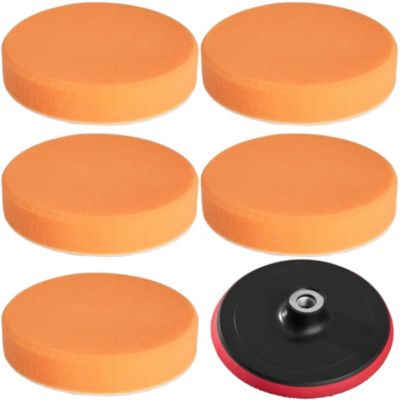 Set d'éponges de polissage moyen 5 éponges de polissage 150 mm orange