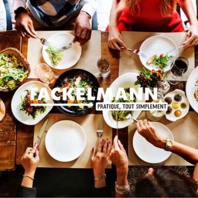 Set de 1 poêle 24 cm en inox et 6 ustensiles Fackelmann Eterna