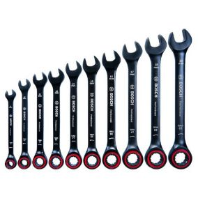 Set de 10 clés mixtes à cliquet professionnelles - BOSCH - 1600A016BU