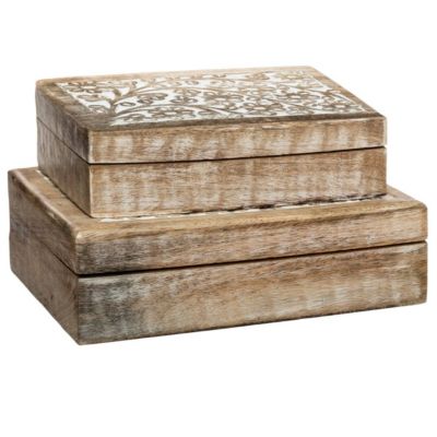 Boite multi-jeux Ines - Marron - 23x23 cm | , créateur d'intérieur