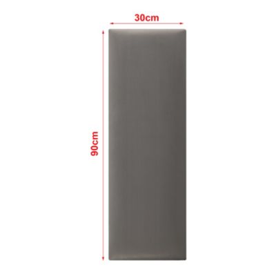 Set de 2 coussins muraux Carpino en velours 90 x 30 cm gris foncé neu.haus