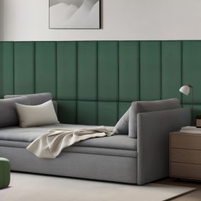 Set de 2 coussins muraux Carpino en velours 90 x 30 cm vert foncé neu.haus