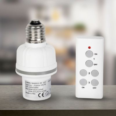 Lot De 3 Douilles E27 Avec Câble Et Interrupteur - Câble 1,8 M, Prise UE - Matériau Ignifuge PVA - Pour Lampe Suspendue DIY, Chambre, Salon