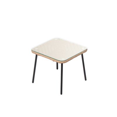 Set de 2 fauteuils + table basse naturel ACAPULCO
