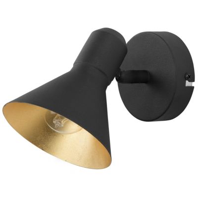 Set de 2 lampes murales noires et dorées MERSEY I