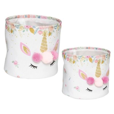 Set de 2 paniers enfant Licorne - blanc - Atmosphera