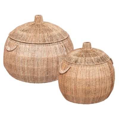 Set de 2 paniers ronds "Balaya" - jute - Atmosphera