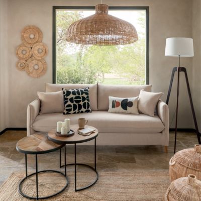 Set de 2 paniers ronds "Balaya" - jute - Atmosphera