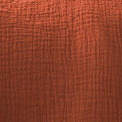 Set de 2 rideaux en gaze de coton ocre. tissu gaufré. 2x 135x240cm avec œillets