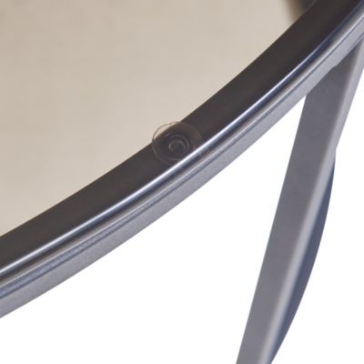 Set de 2 tables basses Kokkola gigognes verre fumé gris en.casa