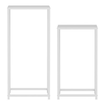 Set de 2 tables d'appoint Aaseral de tailles différentes blanc en.casa