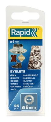 Set de 25 pièces oeillets Rapid Ø6mm