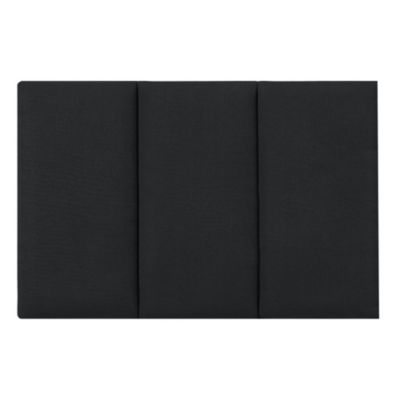 Set de 3 coussins muraux Carpino en tissu 60 x 30 cm noir neu.haus