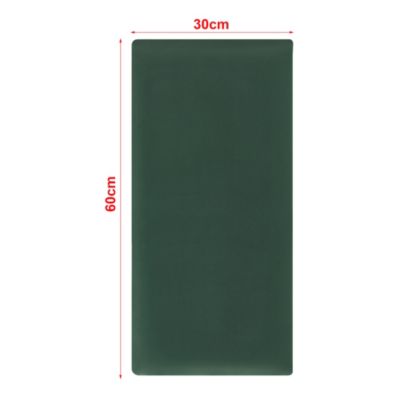 Set de 3 coussins muraux Carpino en velours 60 x 30 cm vert foncé neu.haus