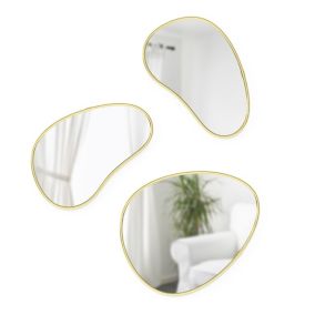 Set de 3 miroirs Hubba Pebble Verre Umbra