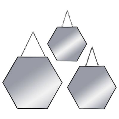 Set de 3 miroirs noirs - Atmosphera