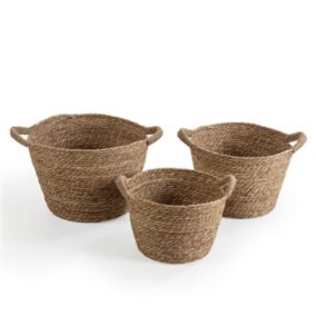 Set de 3 paniers Icia fibre naturelle avec anses