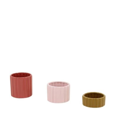 Set de 3 photophores en céramique