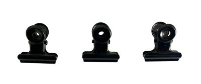 Set de 3 pinces pour décoration murale en métal noir Ariane