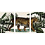 Set de 3 toiles imprimées couleur Tiger Dada Art orientation paysage l.180 x H.60 x ép.3 cm