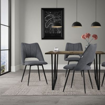 ML-Design Lot De 4 Chaises De Salle à Manger Avec Dossier Et Accoudoirs Anthracite 90322241