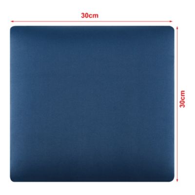 Set de 4 coussins muraux Carpino en velours 30 x 30 cm bleu marine neu.haus