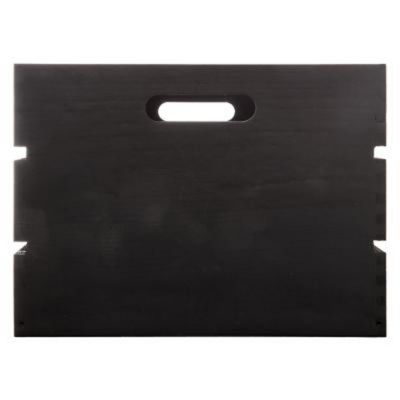 Set de 6 caisses cagettes "Facto" - bois - noir - Atmosphera