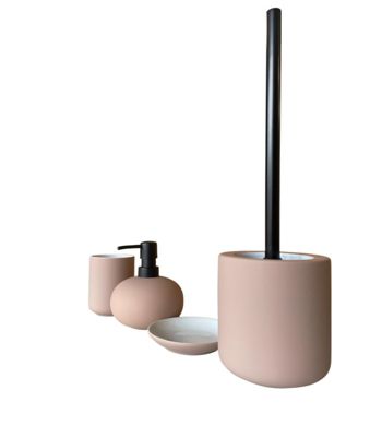 Set de bain en grès Mambo sable 4 pièces - 30x20x17cm - Sable