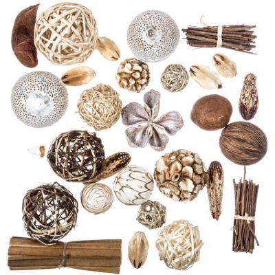 Set de boules décoratives H44 cm - Marron- Atmosphera