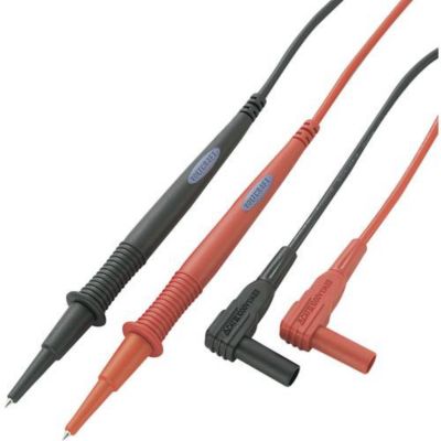 Set de cordons de mesure de sécurité Voltcraft MS-1A 1,00 m noir et rouge, 10 A, CAT III 1000 V / CAT IV 600 V