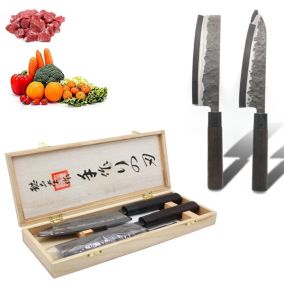 Set de Couteaux FISHTEC Japonais Nakirri et Santoku