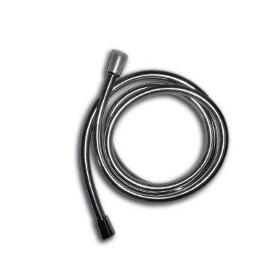 Set de douche barre de douche NT127 - Avec flexible effet métal, Sans douchette, Avec coude mural DS40