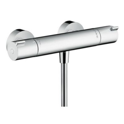 Set  de douche Croma Select E 110 Vario / Unica'Croma 0,90m + Mitigeur thermostatique de Douche, Chrome (13211000-CromaSelectE)