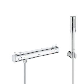 Set de douche Mitigeur thermostatique Grohtherm 800 + Douchette stick 1 jet Euphoria Cosmopolitan, Chrome (34561000-Euphoria)