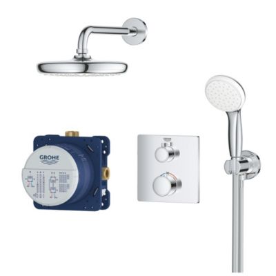 Set de douche Tempesta 210 avec thermostat encastré, chrome (34729000)