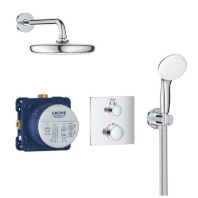 Set de douche Tempesta 210 avec thermostat encastré, chrome (34729000)