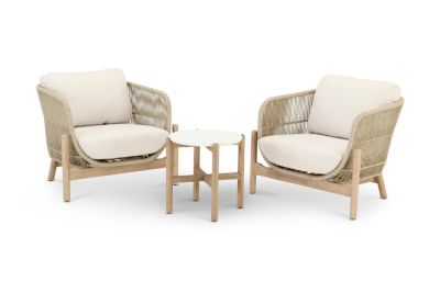 Set de jardin 2 places et une table ronde 50cm - Provenza