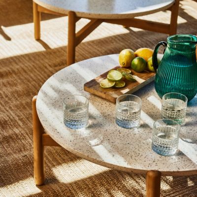 Set de jardin 4 places 2 tables 80cm - Provenza