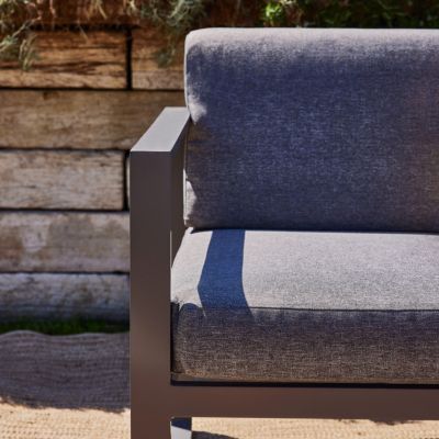 Set de jardin 4 places en aluminium anthracite - Tokyo