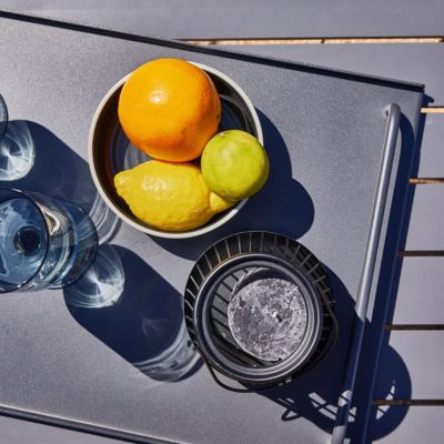Set de jardin 4 places en aluminium anthracite - Tokyo