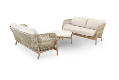 Set de jardin 4 places et une table ronde 80cm - Provenza