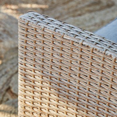 Set de jardin 5 places en rotin synthétique et acier avec table haute - Verona