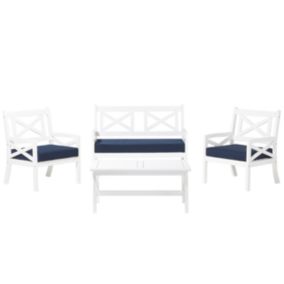 Set de jardin BALTIC Acacia Bleu foncé