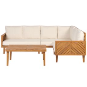 Set de jardin BARATTI Acacia Beige clair Côté gauche