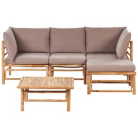 Set de jardin CERRETO Bambou Taupe